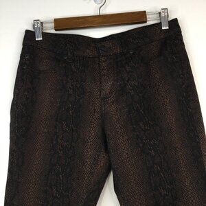Liverpool Brown Snake Print Cropped Jeans Size 6P
